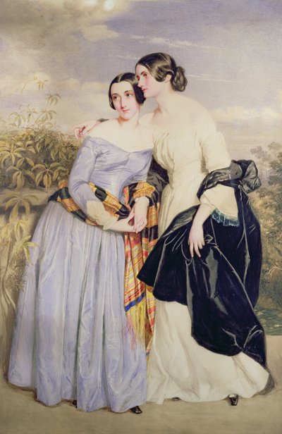 Mrs Partridge and her sister Miss Croker, c.1850 by George Richmond